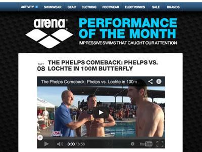 SwimOutlet.com Launches Arena Performance of the Month Video Channel