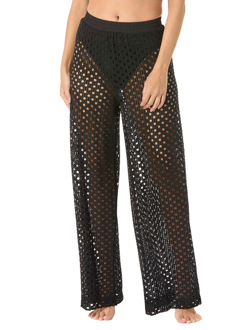 Carmen Marc Valvo Women's Living Paradise Crochet Cover Up Pants