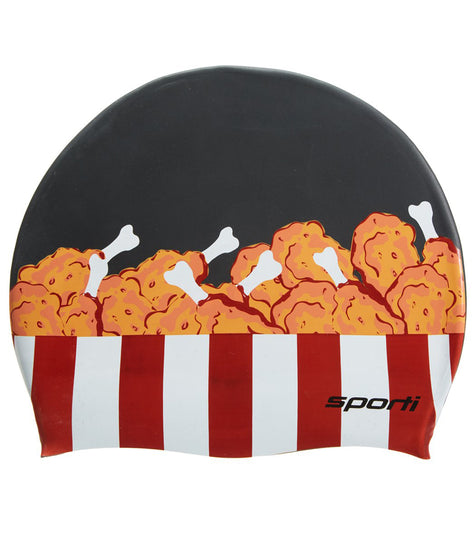 Sporti Fried Chicken Silicone Swim Cap