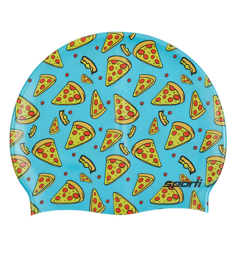 Sporti Pizza Slice Silicone Swim Cap