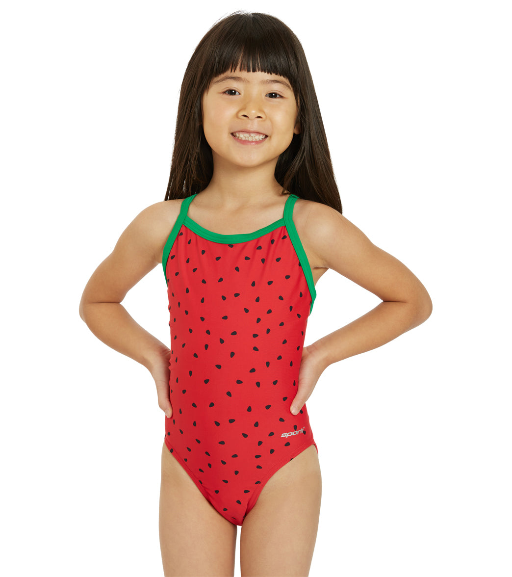 Sporti Watermelon Thin Strap One Piece Swimsuit Youth (22-28) at