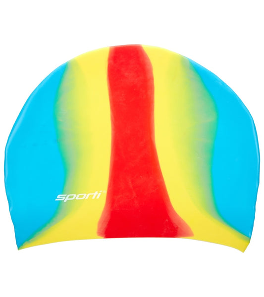 Sporti Silicone Swim Cap - Blue, Swim Caps - Canada