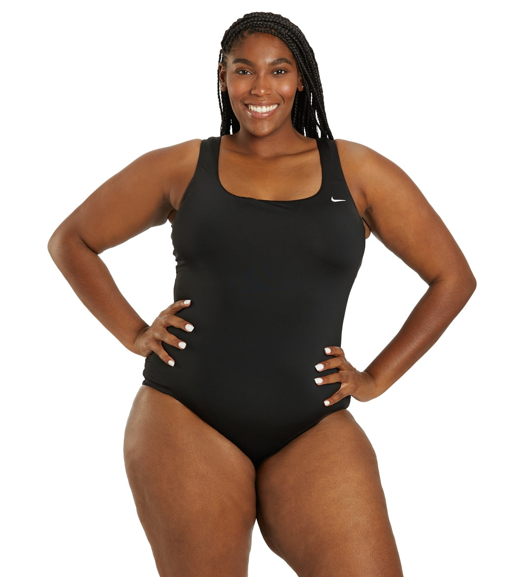 Nike Plus Size Chlorine Resistant Essential One Piece Swimsuit at