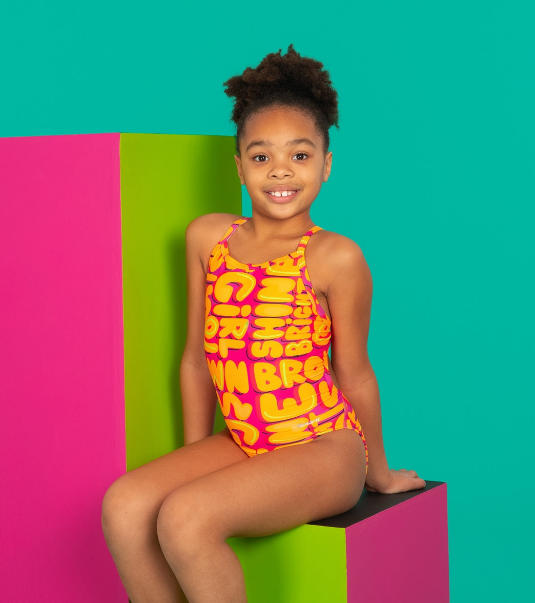 Sporti x She Is This Limited Edition Shine Bright Thin Strap One Piece Swimsuit Youth (22-28)