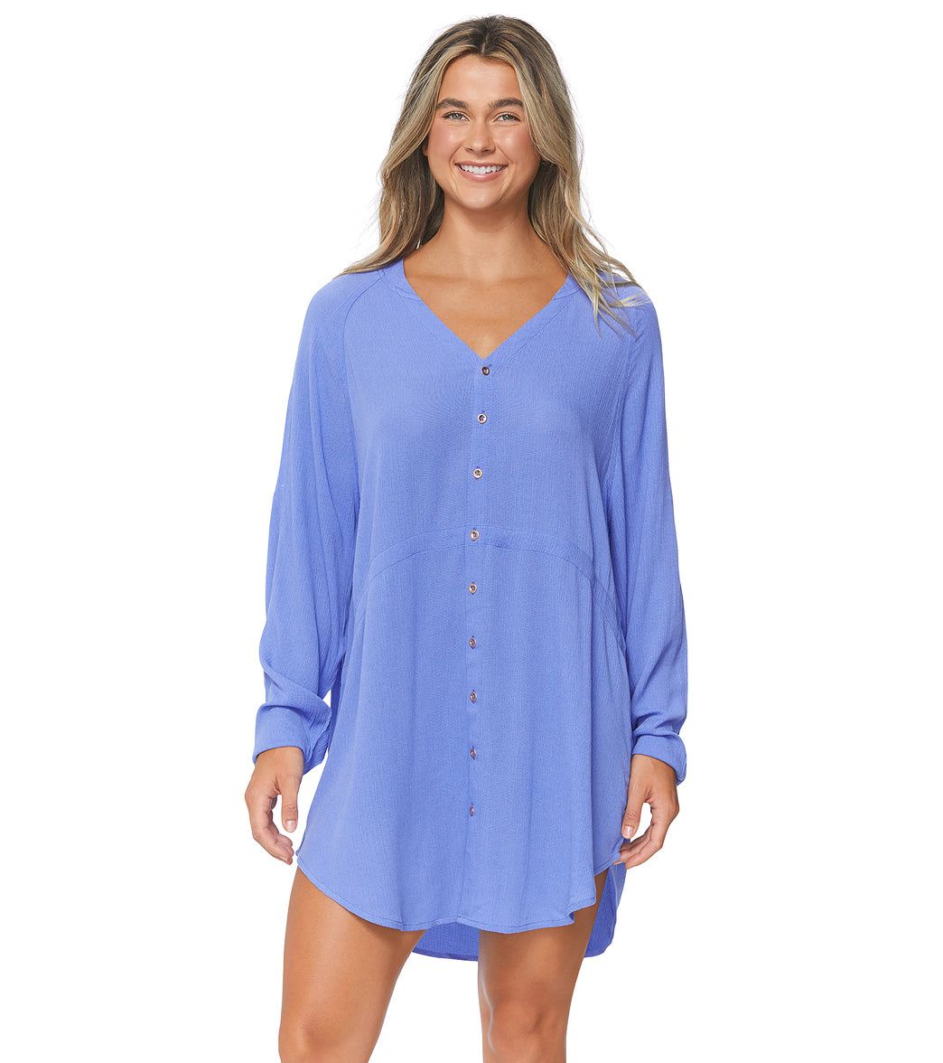 Raisins Women's Belize Beach Cover Up Shirt Dress at