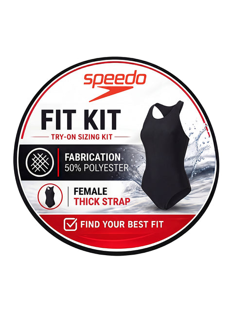 Speedo Fit Kit Thick Strap One Piece Swimsuit (50% Poly)