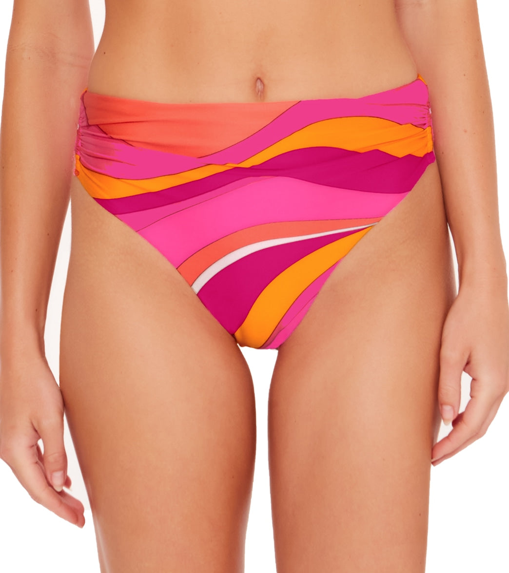 Trina Turk Womens Vivid Vista High Waist Bikini Bottom
