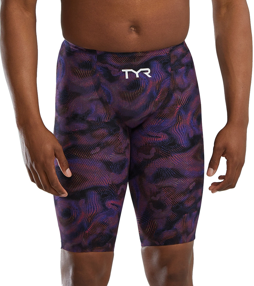 TYR Men's Avictor 2.0 Exolon High Waist Jammer Tech Suit Swimsuit Navy/Multi at