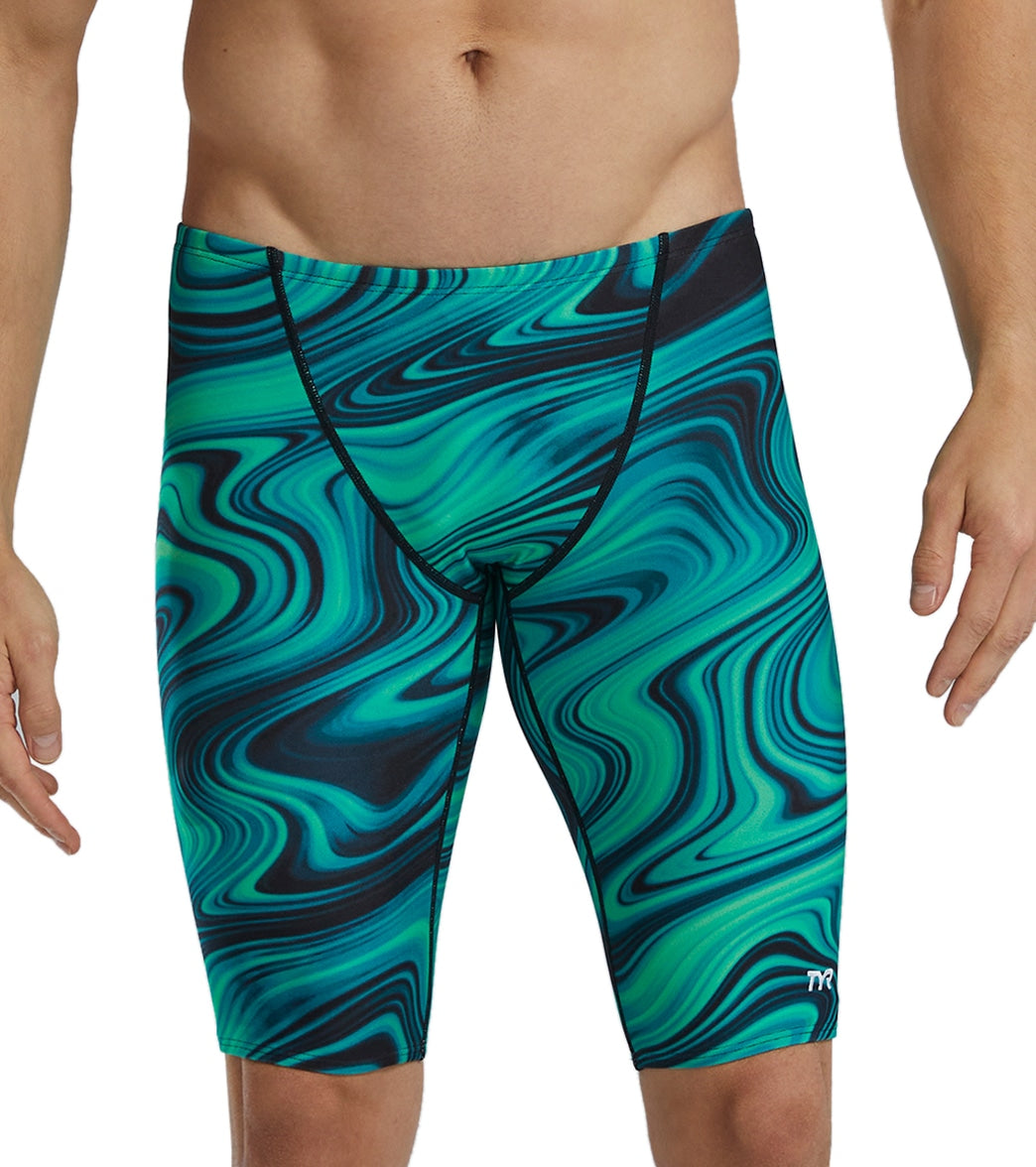 TYR Etch Durafast Elite - Maillot De Bain Short De Natation Compétition Pour Homme - Coupe Ajustée