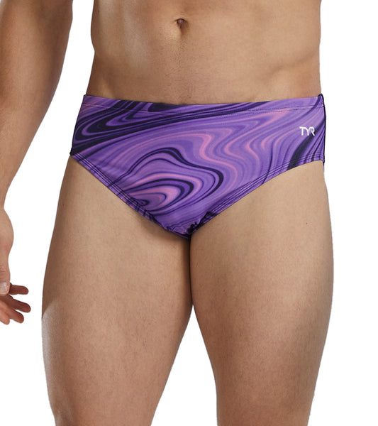 TYR Men's Hexa Performance Racer Brief - Black