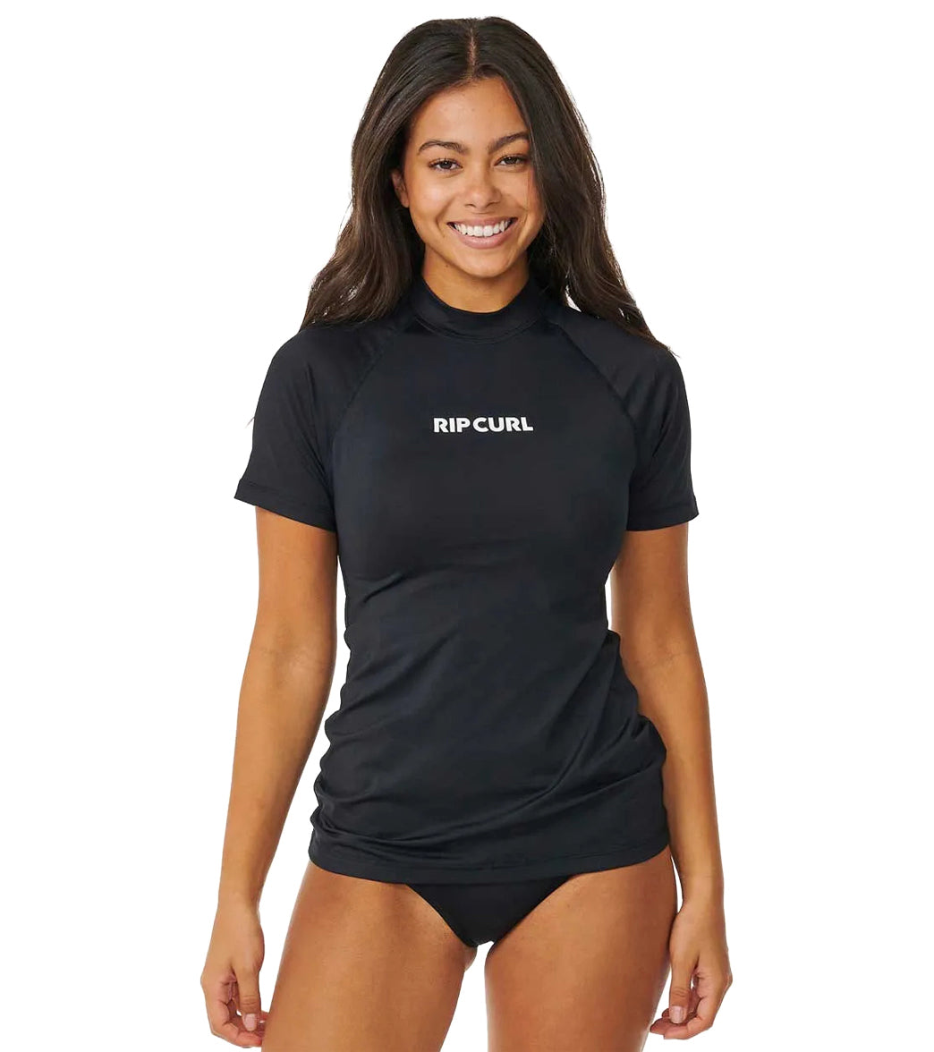 Halcurt Women's Short Sleeve Rash Guard Top with Built in Halcurt Women's Short Sleeve Rash Guard Top with Built in
