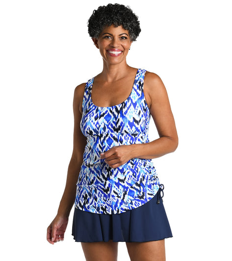 Maxine Women's Global Groove Adjustable Tank Swim Dress at SwimOutlet.com