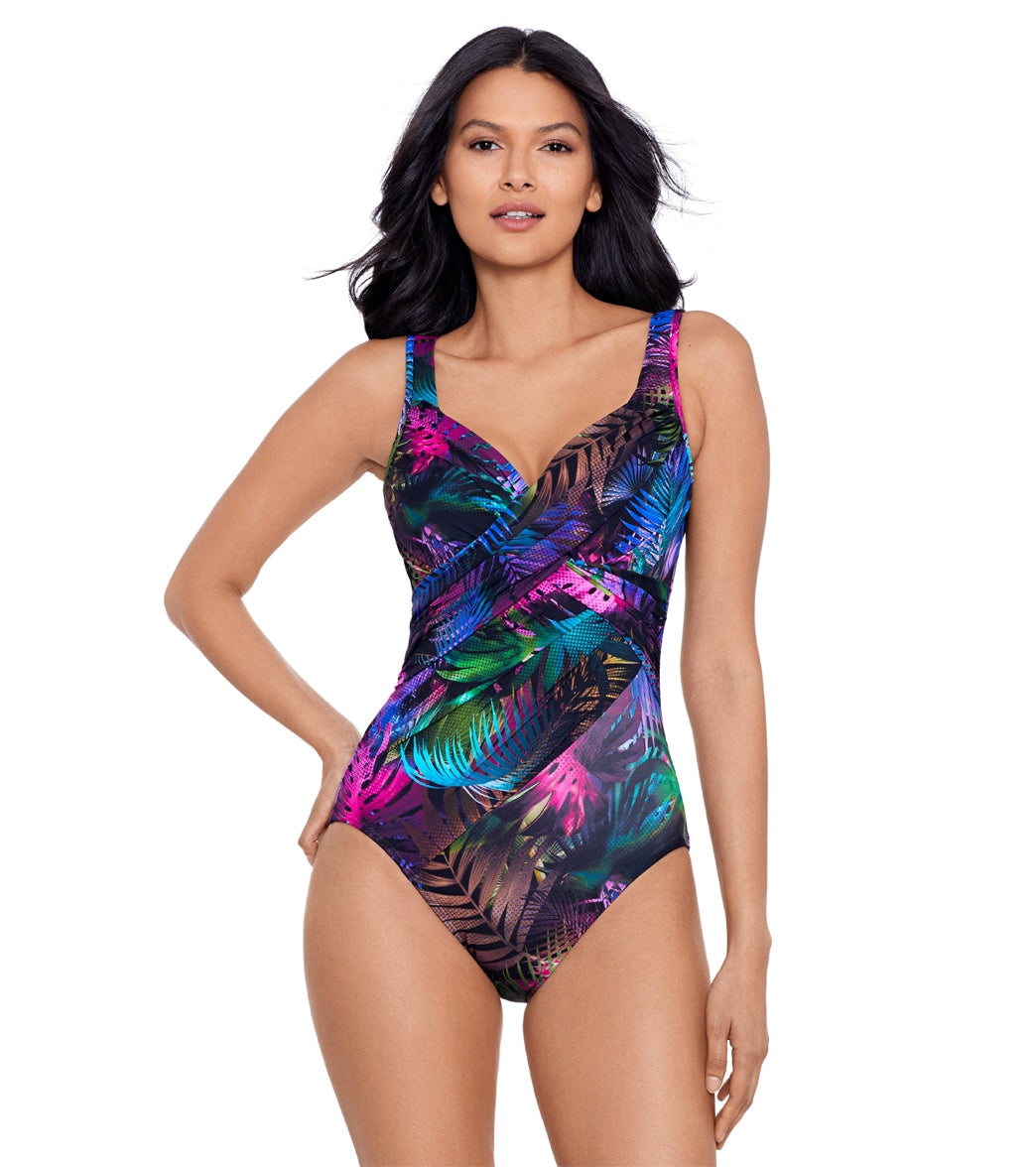 Miraclesuit Women's Pixel Palmas Revele One Piece Swimsuit at