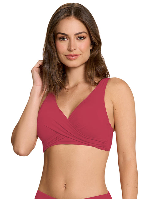 Jantzen Women's Solids Vera Surplice Bikini Top