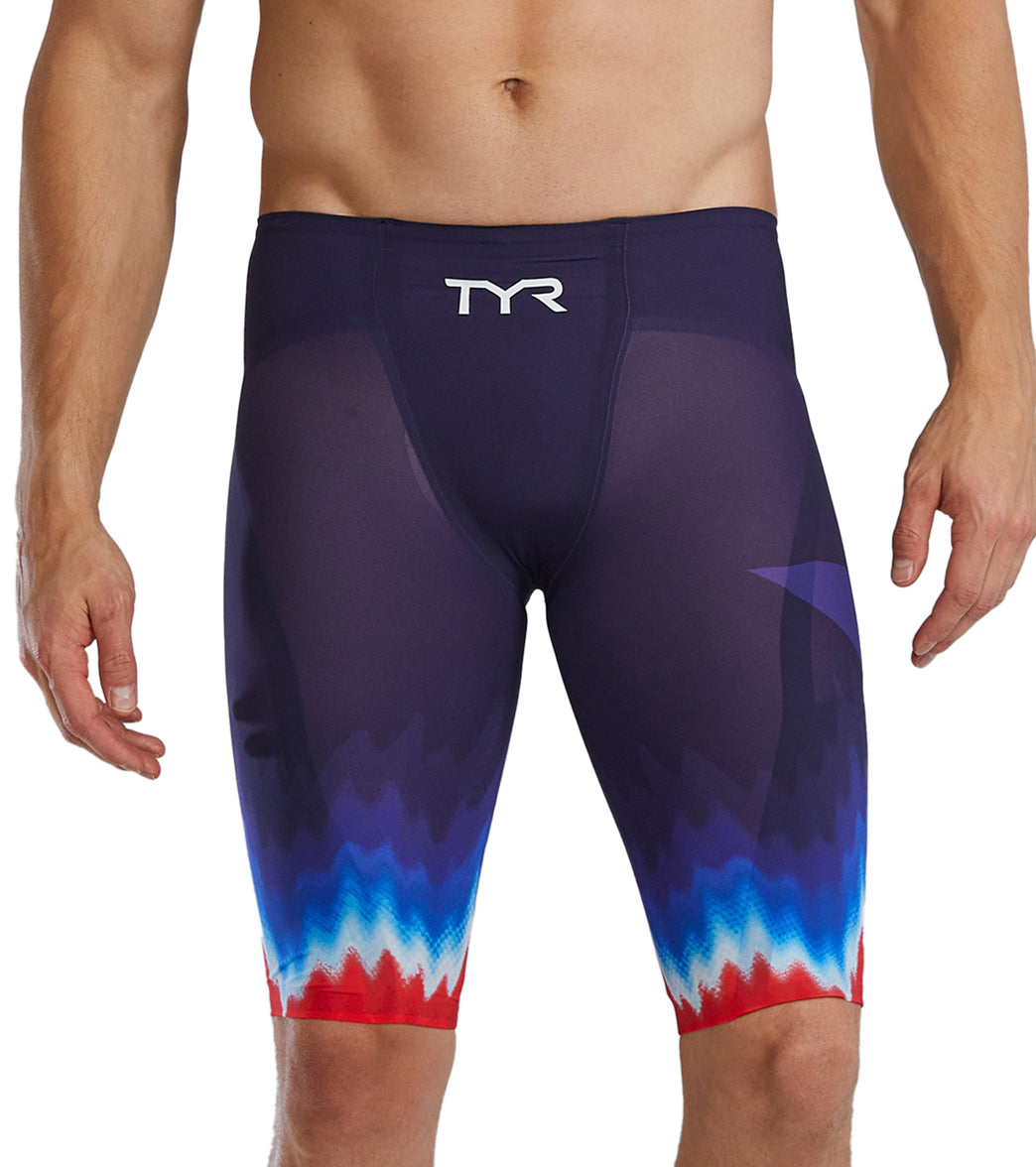 TYR Men's Venzo USA High Waist Jammer Tech Suit Swimsuit at