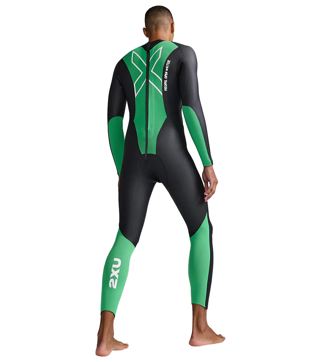 2XU A:1 ACTIVE フルスーツ ブラック/グリーン 2XU Men's Propel Open Water Wetsuit at SwimOutlet.com