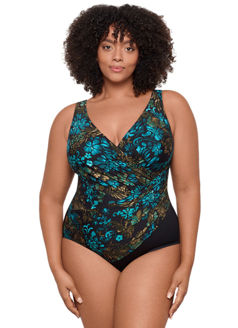 Miraclesuit Plus Women's Plus Size Flor De Mare Oceanus One Piece Swimsuit