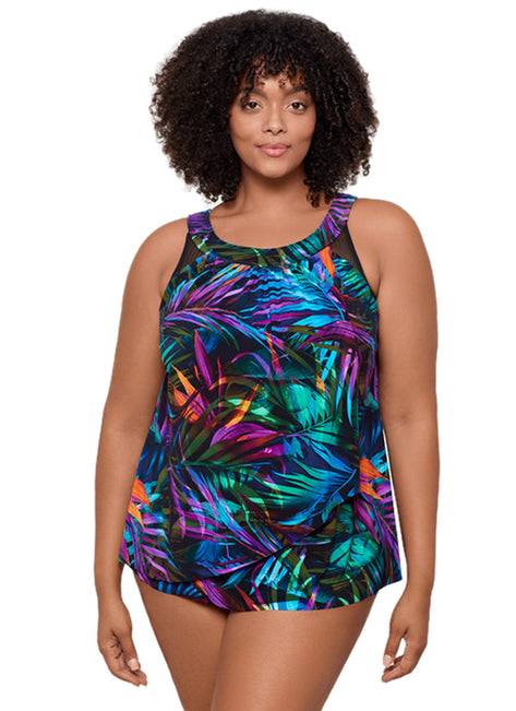 Miraclesuit Plus Women's Plus Size Palma Paradiso Ursula Tankini Top