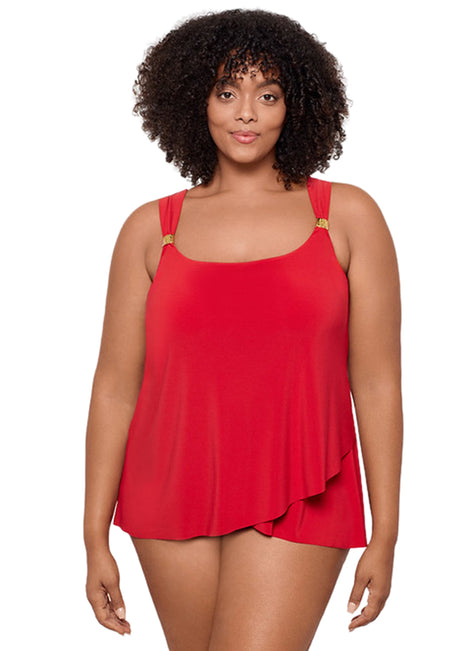 Miraclesuit Plus Women's Plus Size Razzle Dazzle Dazzle Tankini Top