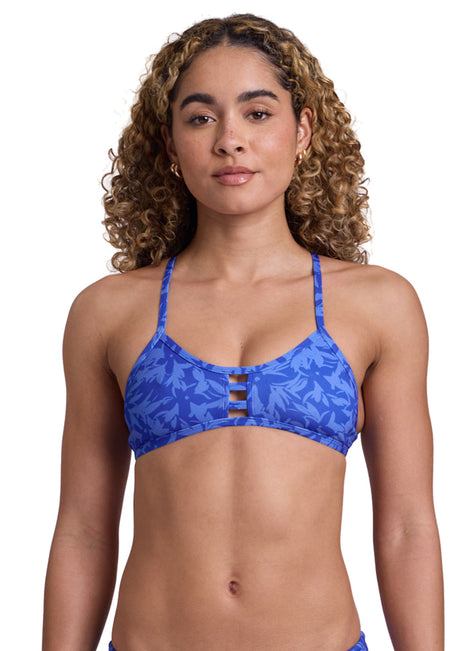 JOLYN Women's Wavecrest Tomcat Printed Bikini Top