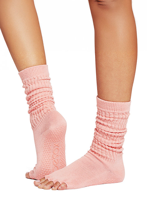 Toesox Slouch Half-Toe Grip Socks