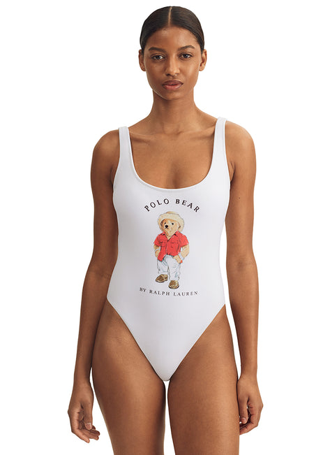 Polo Ralph Lauren Women's Scoop Tank Printed Terry One Piece Swimsuit