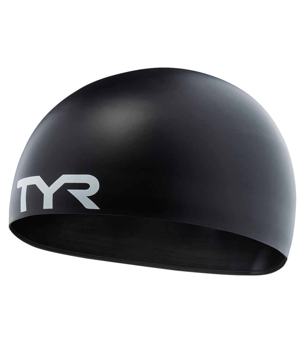 2026SS エンフォルド黒キャップ　ELEGANT SWIM CAP TYR Stealth-X Racing Silicone Swim Cap at SwimOutlet.com