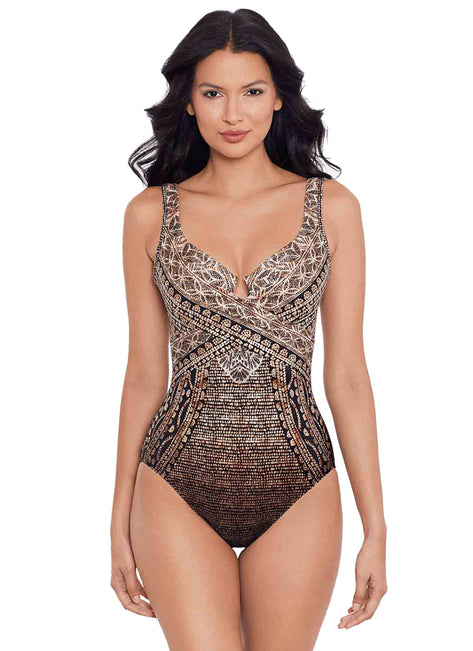 Miraclesuit Women's Cappadocia Criss Cross Escape One Piece Swimsuit