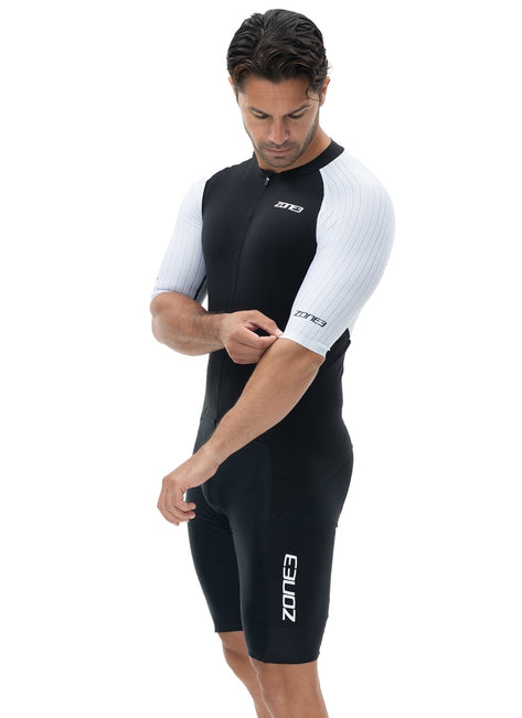 Zone 3 Men's Lava Long Distance  Full Zip Tri Suit