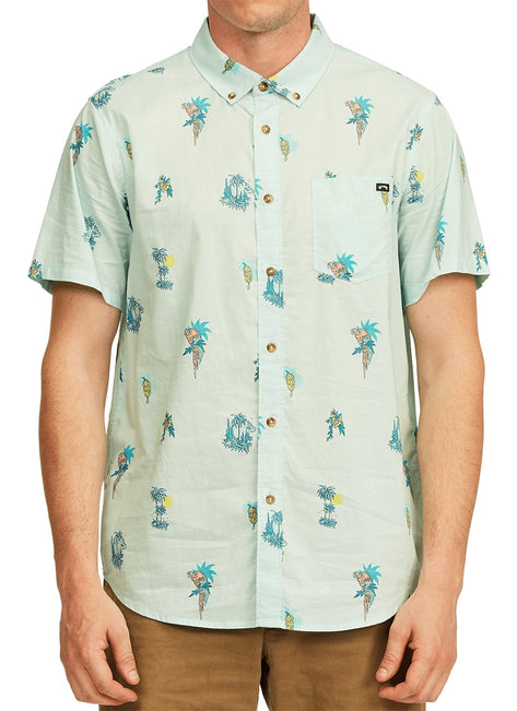 Billabong Men's Sundays Mini Short Sleeve Woven Top