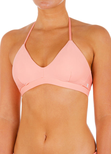 Hurley Women's Solid Adjustable Bikini Top