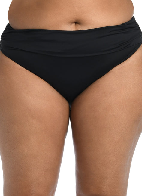 La Blanca Women's Plus Size Island Goddess Shirred Bikini Bottom