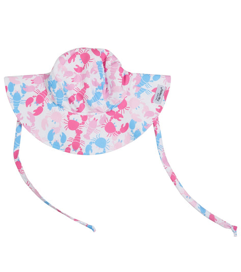 Flap Happy Girls' Pink Lobsters UPF 50+ Floppy Hat