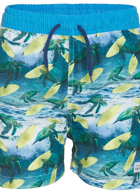 Flap Happy Boys' Surfing Sea Turtles Wesley UPF 50+ Swim Trunks (Baby, Toddler, Little Kid)