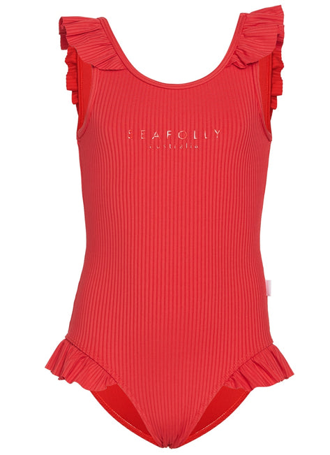 Seafolly Girls' Summer Essentials Ruffle One Piece Swimsuit (Baby, Toddler, Little Kid)