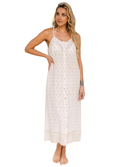 J.Valdi Women's Venice Button Down Midi Dress