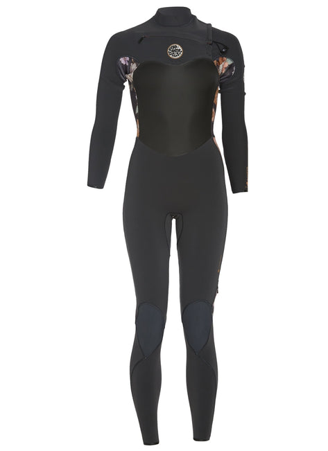 Rip Curl Women's 3/2mm Flashbomb Long Sleeve Chest Zip Fullsuit Wetsuit