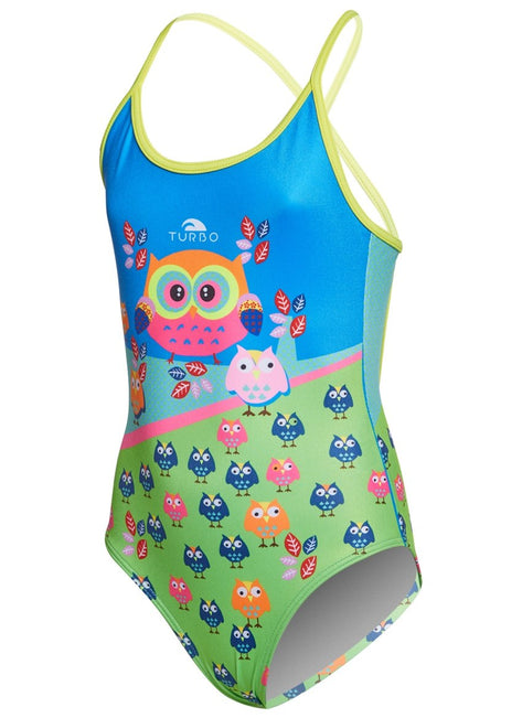 Turbo Girls' Owls One Piece Swimsuit