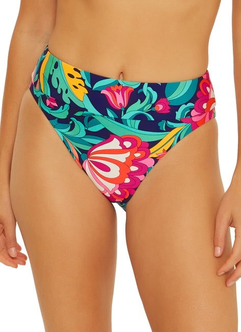 Trina Turk Women's India Garden High Waist Bikini Bottom