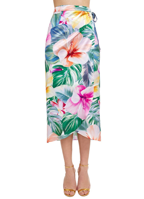 Gottex Women's Bora Bora Tropical Print Long Sarong Skirt