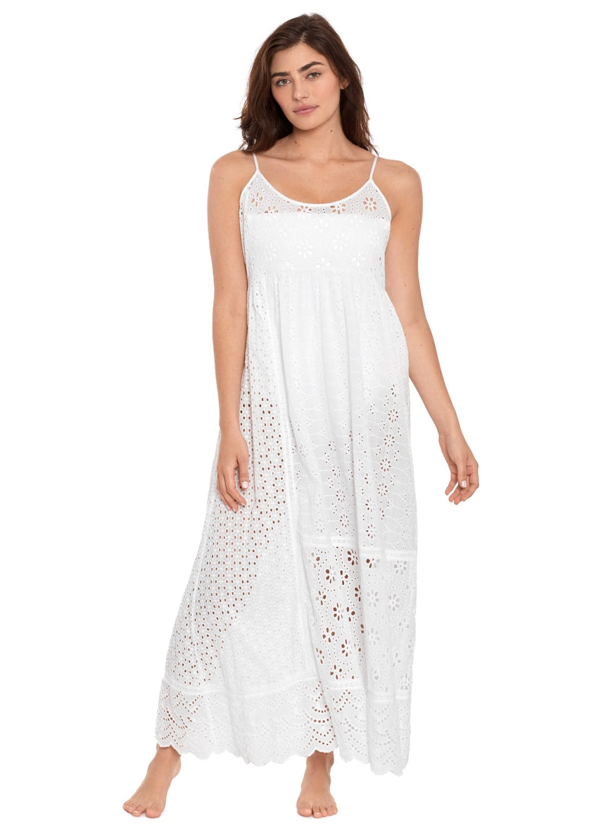 Polo Ralph Lauren Women's Madras Patchwork Maxi Cover Up Dress - White Polo Ralph Lauren Women's Madras Patchwork Maxi Cover Up Dress - White