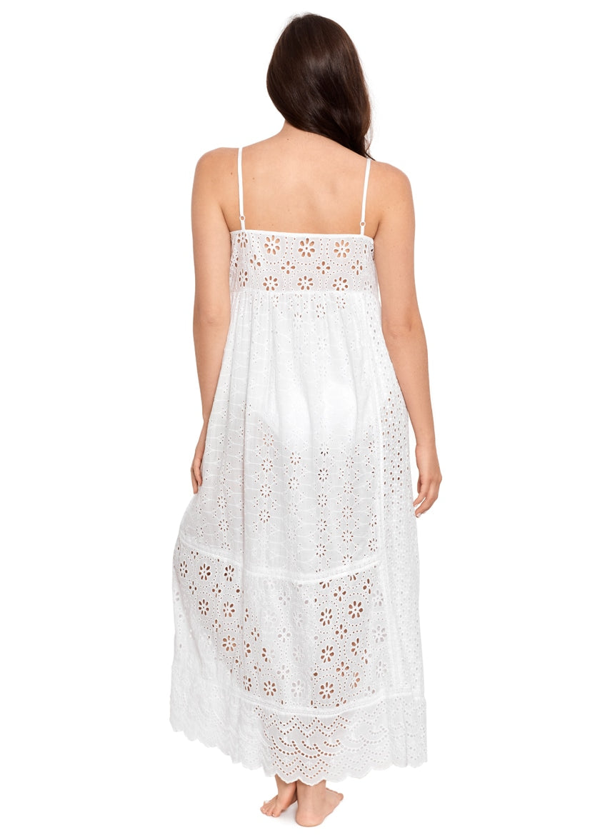 Polo Ralph Lauren Women's Madras Patchwork Maxi Cover Up Dress - White
