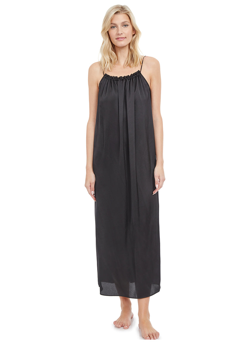 Gottex Women's Queen Of Paradise High Neck Long Dress Cover Up - Black