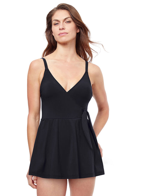 Profile by Gottex Women's Tutti Frutti V Neck Side Knot One Piece Swimsuit