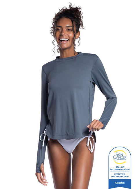 Bloq UV Women's Relaxed Scallop Long Sleeve UPF 50 Sun Shirt