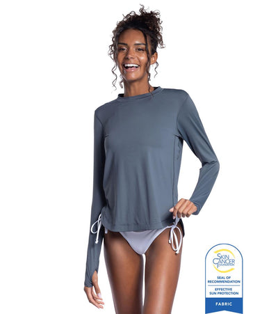 Bloq UV Women's Relaxed Scallop Long Sleeve UPF 50 Sun Shirt