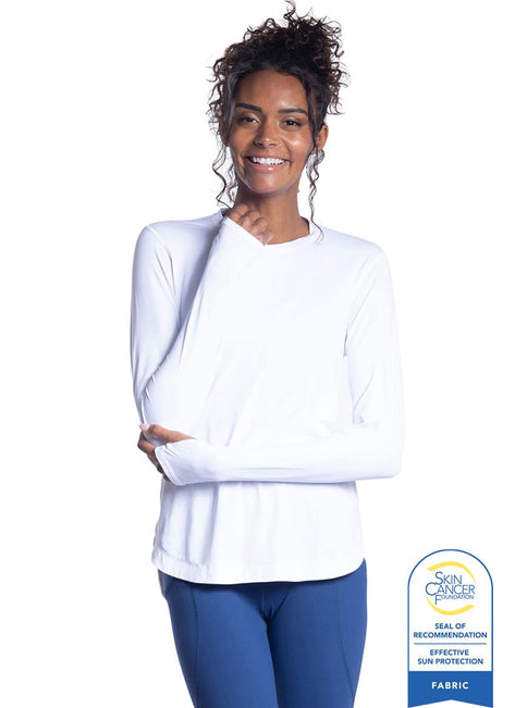 Bloq UV Women's Relaxed Scallop Long Sleeve UPF 50 Sun Shirt