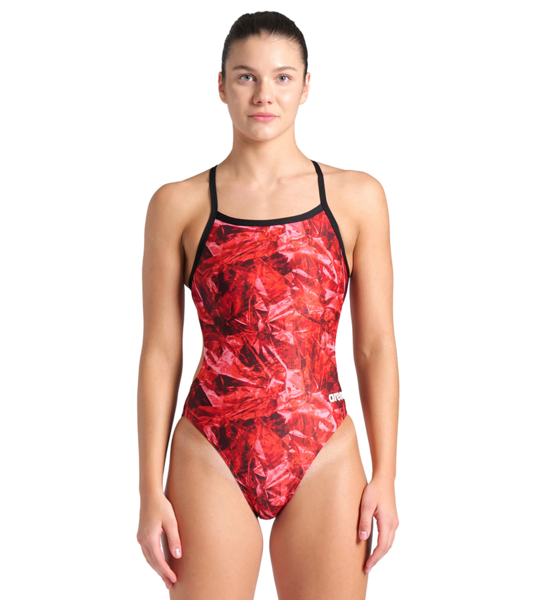 Arena Women's Team Crackle Challenge Back One Piece Swimsuit at