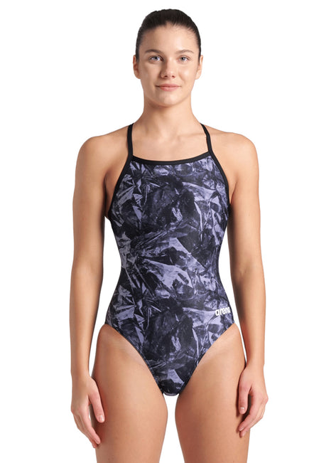 Arena Women's Team Crackle Lightdrop Back One Piece Swimsuit