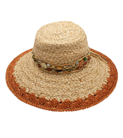 Peter Grimm La Paz Crushable & Packable Raffia Straw Sun Hat